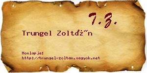Trungel Zoltán névjegykártya