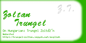 zoltan trungel business card